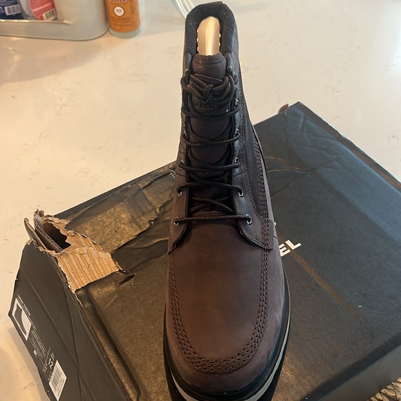 Men’s Sorel blackened brown boots - Picture 4 of 4